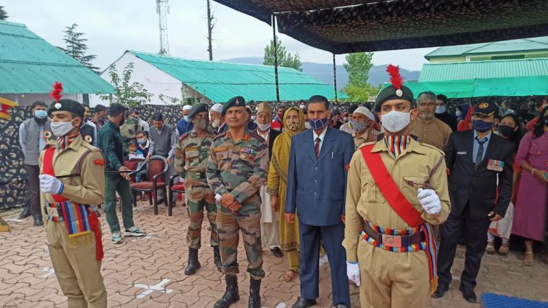               INDEPENDENCE DAY CELEBRATION AT AGS WAYNE  Gen. AGS Wayne was seen prepared to kick off the annual celebration to mark the historic moment when India got freedom from colonial rule in 1947. This year, August 15, 2021, Kupwara Terriers org ‘Azadi Ka Amrut Mahotsav’ at AGS Wayne to mark the 75th celebration of our Independence.  Aim. To instil patriotic values and sensitivity for the country amongst the youth of Kupwara.  Conduct.  In the post-pandemic era, the day saw some immensely vibrant events put up by the students of AGS Wayne, Kupwara cultural academy and children from Martial Art Academy, Kupwara. The celebrations were presided by the Secretary, Col Swaraj Bhattacharya along with OIC, Lt Col Gaurav Pathania. The celebration marked its beginning with unfurling of Tricolour by a senior ESM Hony (Capt) Mohm Yakoob Khan, 3 JAKLI along with NCC Students displayed immaculate marching and presenting guard of honour to the tri colour adding nationalistic ambiance to its full potential. The event, thereafter, unfolded into a bouquet of cultural extravagance put up by the students to include songs, group dances and patriotic speech. The nationalist spirit rose to greater heights when the audience witnessed some heart melting patriotic songs delivered by singers from Kupwara cultural academy and Martial art display from the children of Martial art academy, Kupwara. The celebrations also included felicitation of class Xth and Xth toppers by the secretary, Col Swaraj Bhattacharya who applauded their efforts for inspiring others and achieving new heights and in academic excellence. The celebration concluded with a vote of thanks by the school principal, Mr Tariq Ah Tariq followed by refreshments for guests, Students and teaching staff respectively.      Conclusion. The ESMs, Sarpanches, BDC members and parents attending the celebration were filled with immense pleasure and pride witnessing the zeal and patriotic fervour amongst the children as part of the celebration. They also extended their gratitude to Kupwara Terriers in org this national commemoration befittingly under the prevailing challenging security situation. The endeavour to raise awareness on the ideals of the Constitution and instil national spirit among the youth of Kupwara was seen met with utmost compassion and solemnity.   