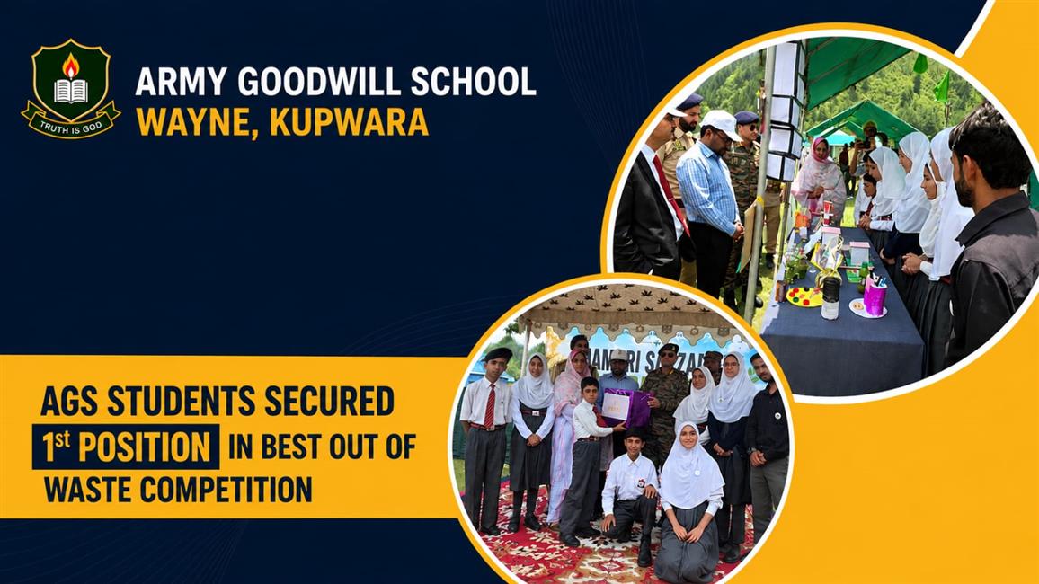 AGS STUDENTS SECURED 1ST POSITION IN BEST OUT OF WASTE COMPETITION